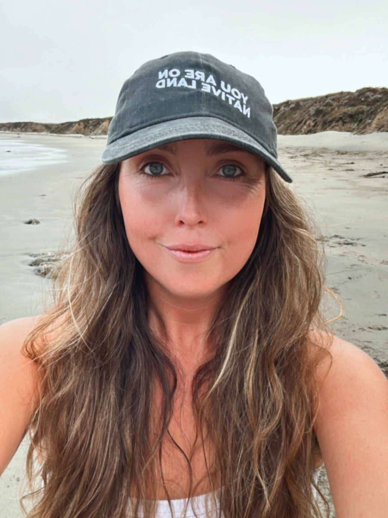 You Are On Native Land Dad Cap - Black