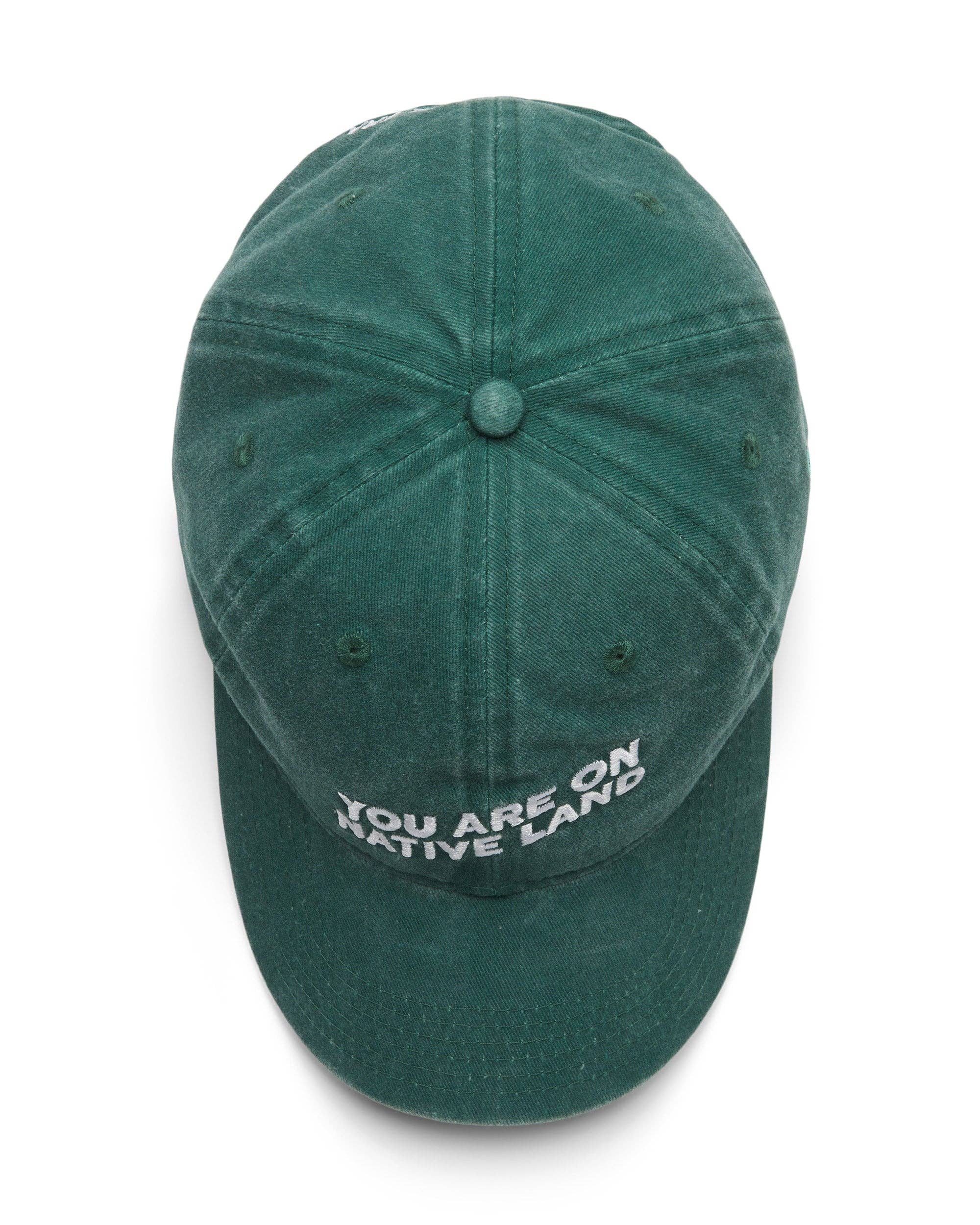 You Are On Native Land Dad Cap - Green - Sculptress
