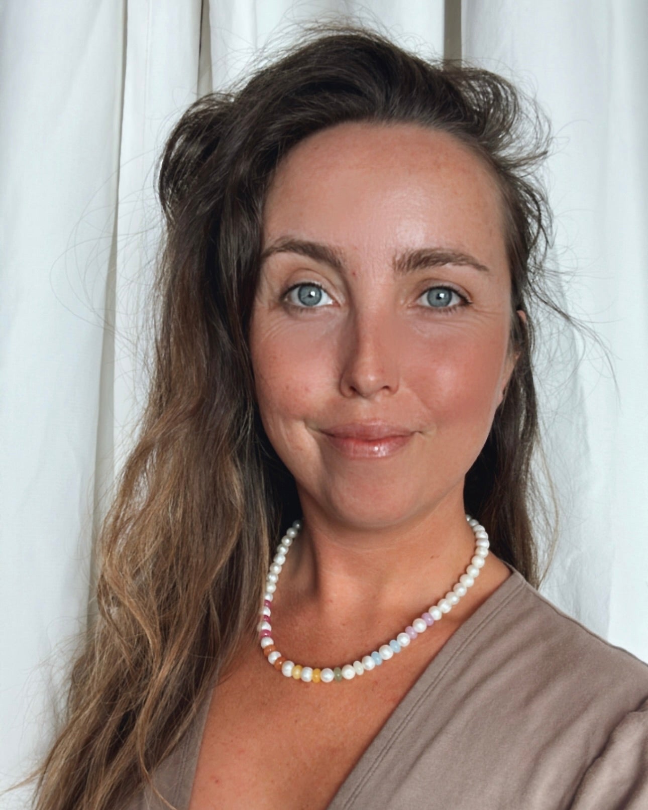 Opal & Pearl Gemstone Necklace