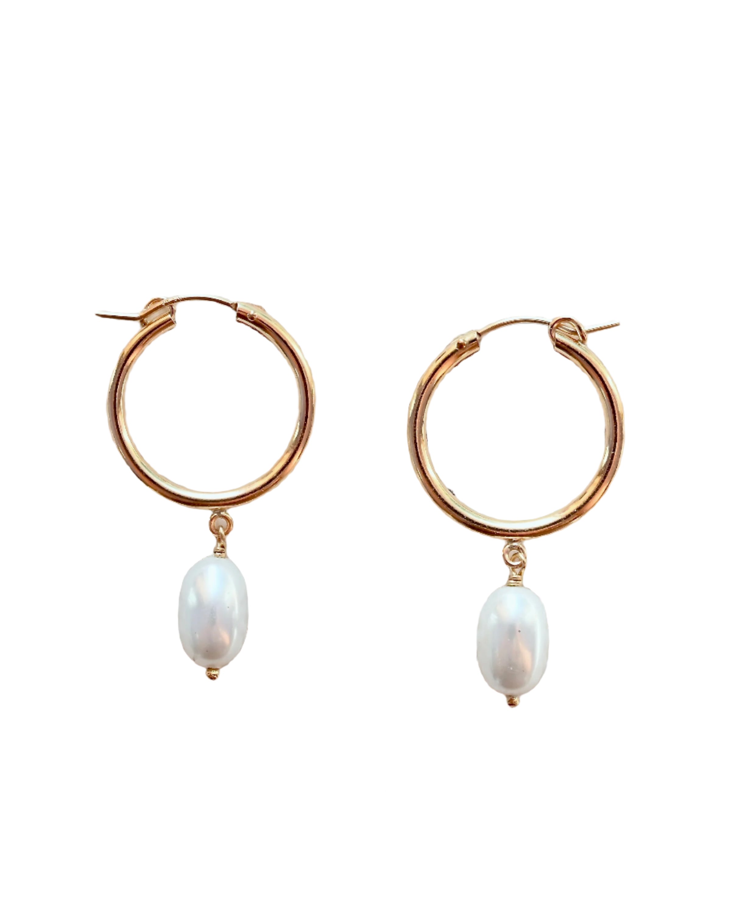 Mermaid Pearl Hoop Earrings - Sculptress
