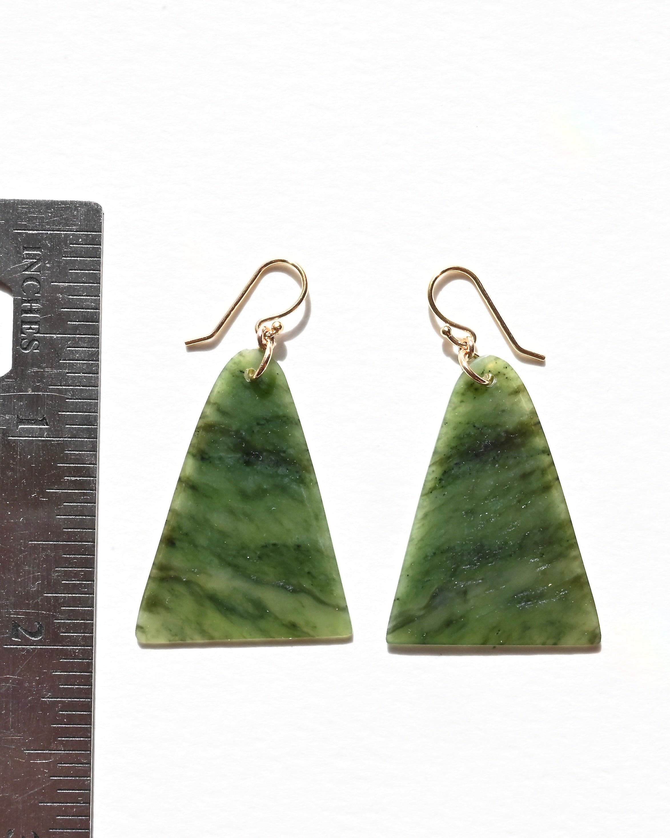 Big Sur Jade Earrings - Chaparral - Sculptress