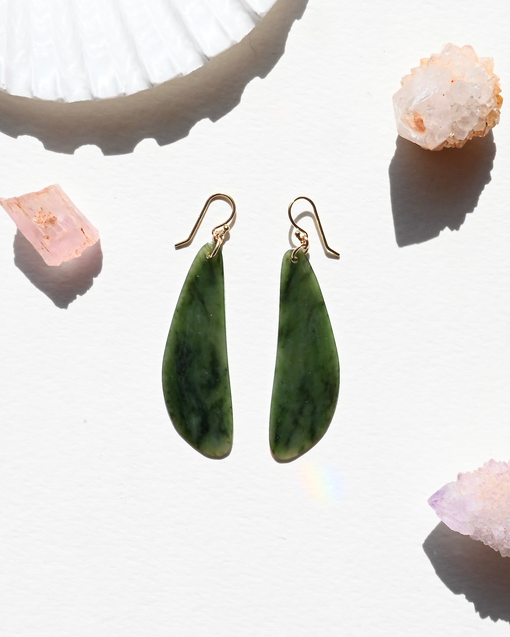 Big Sur Jade Earrings - Sagebrush - Sculptress