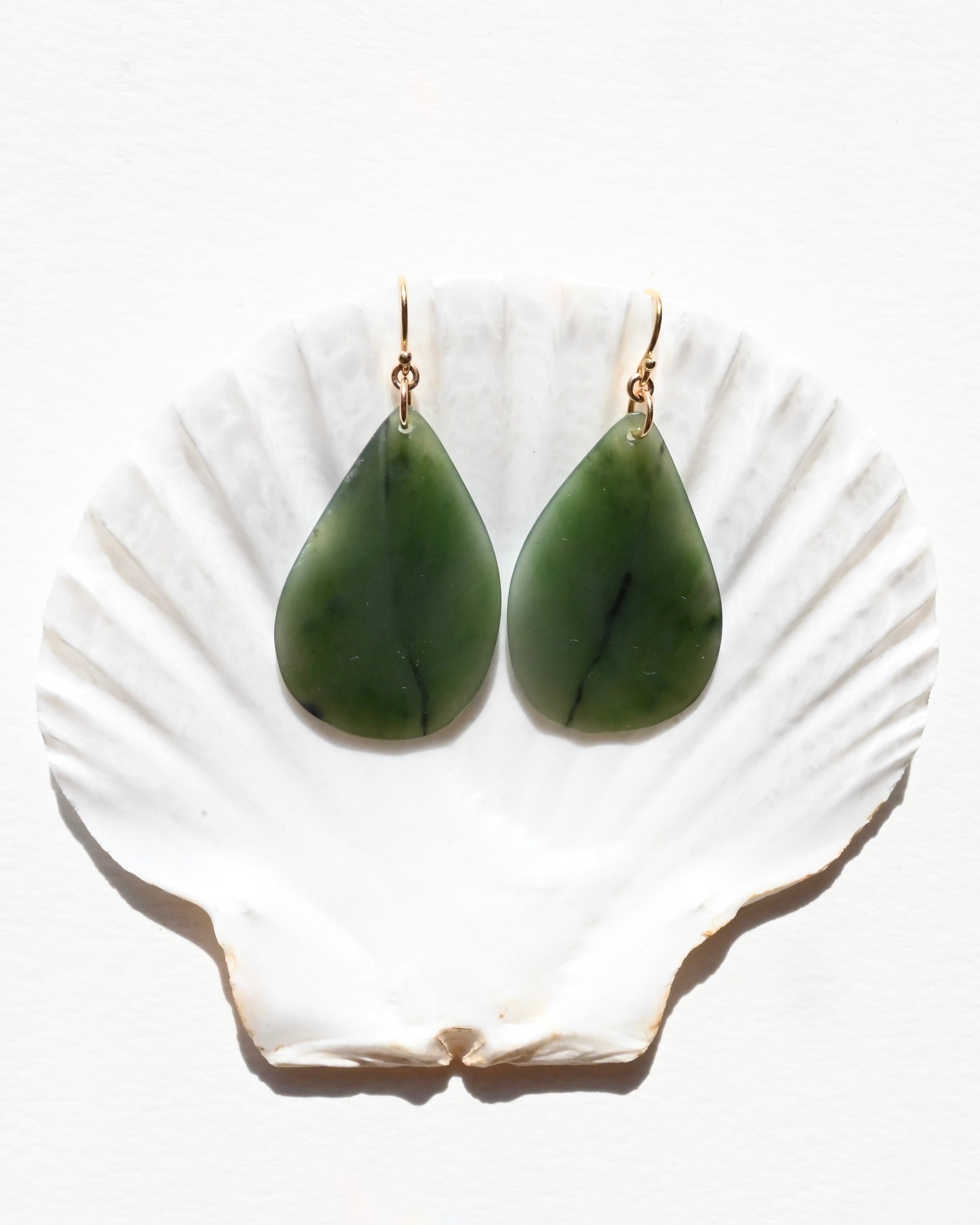 Big Sur Jade Earrings - Dewdrop - Sculptress