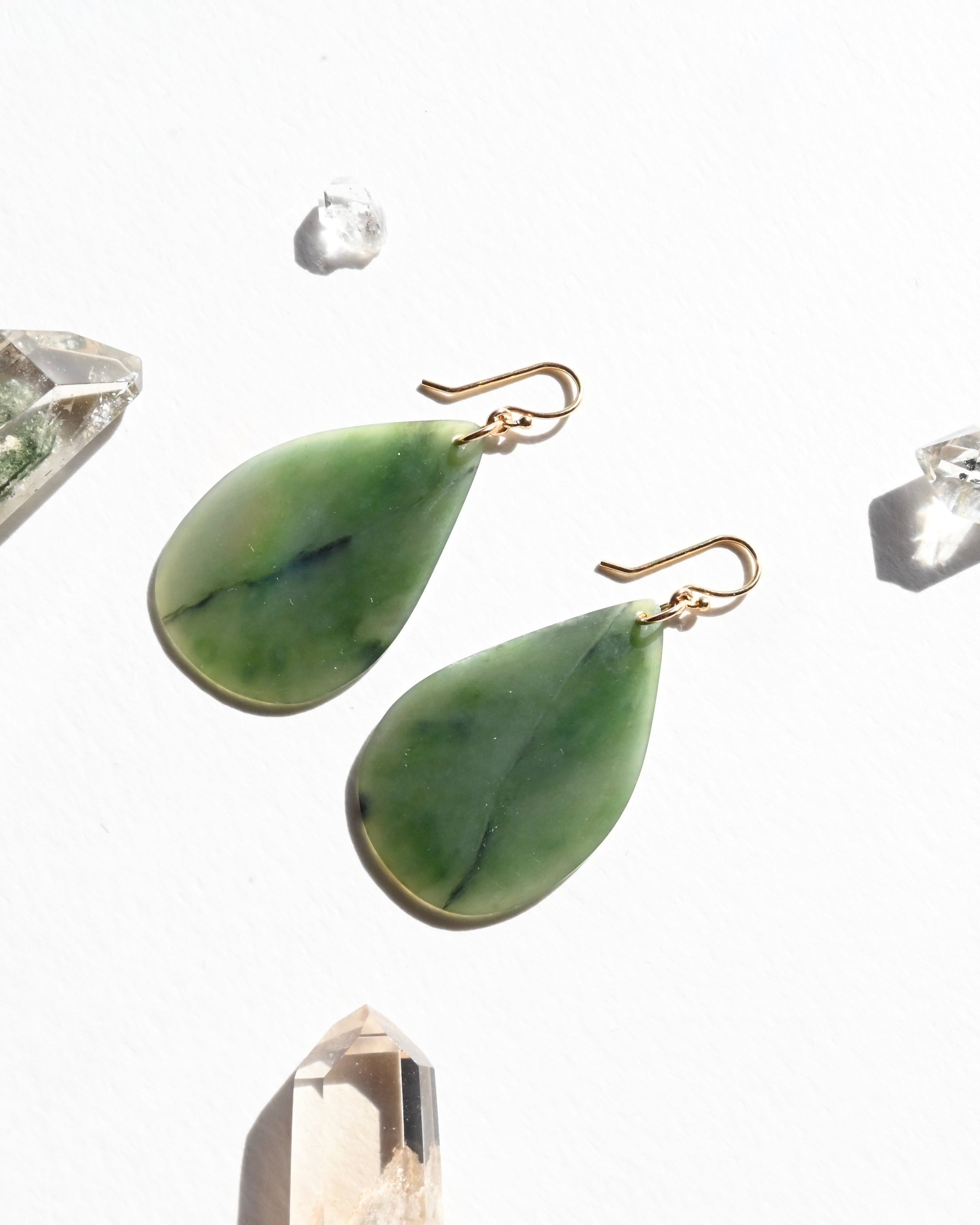 Big Sur Jade Earrings - Dewdrop - Sculptress