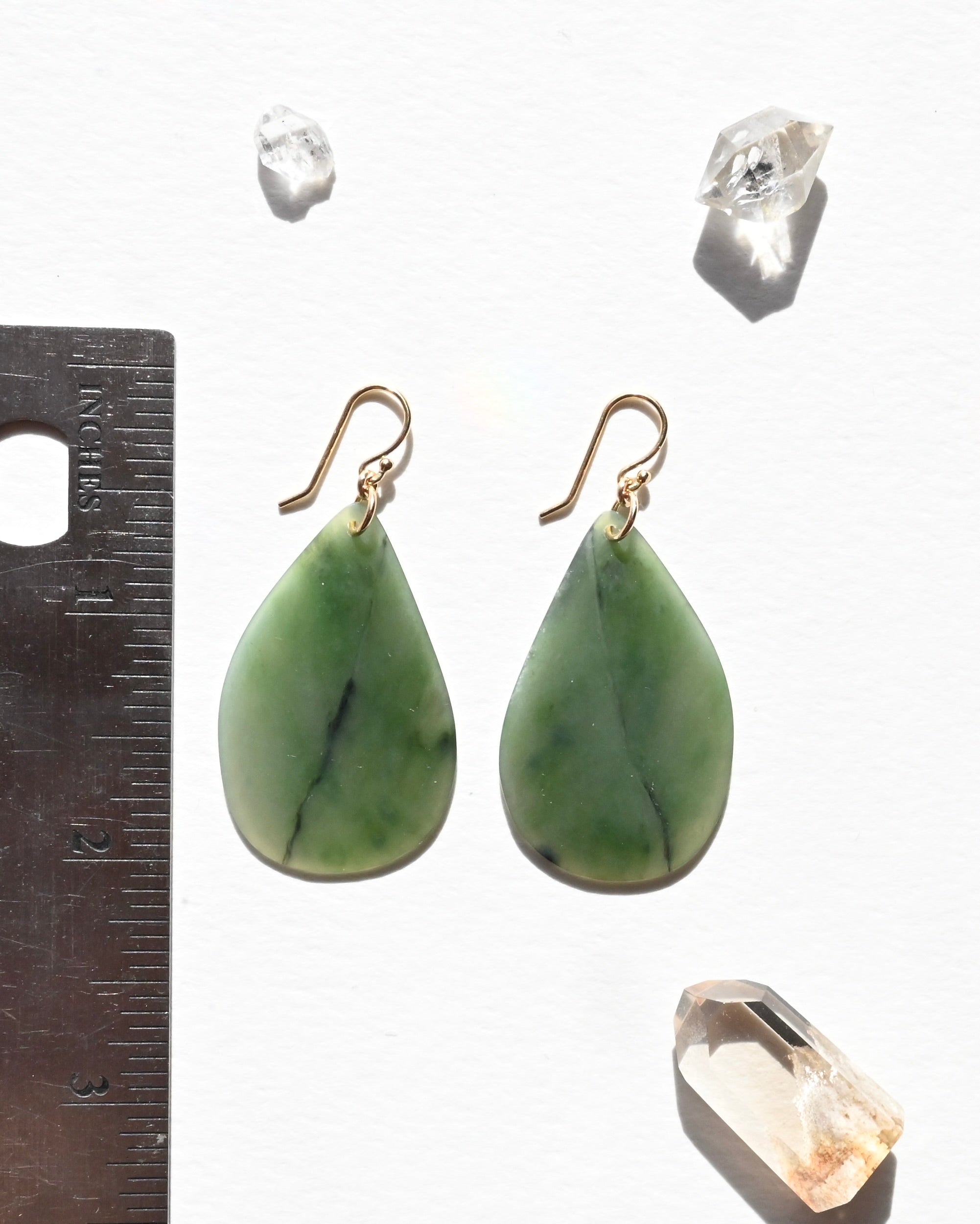 Big Sur Jade Earrings - Dewdrop - Sculptress