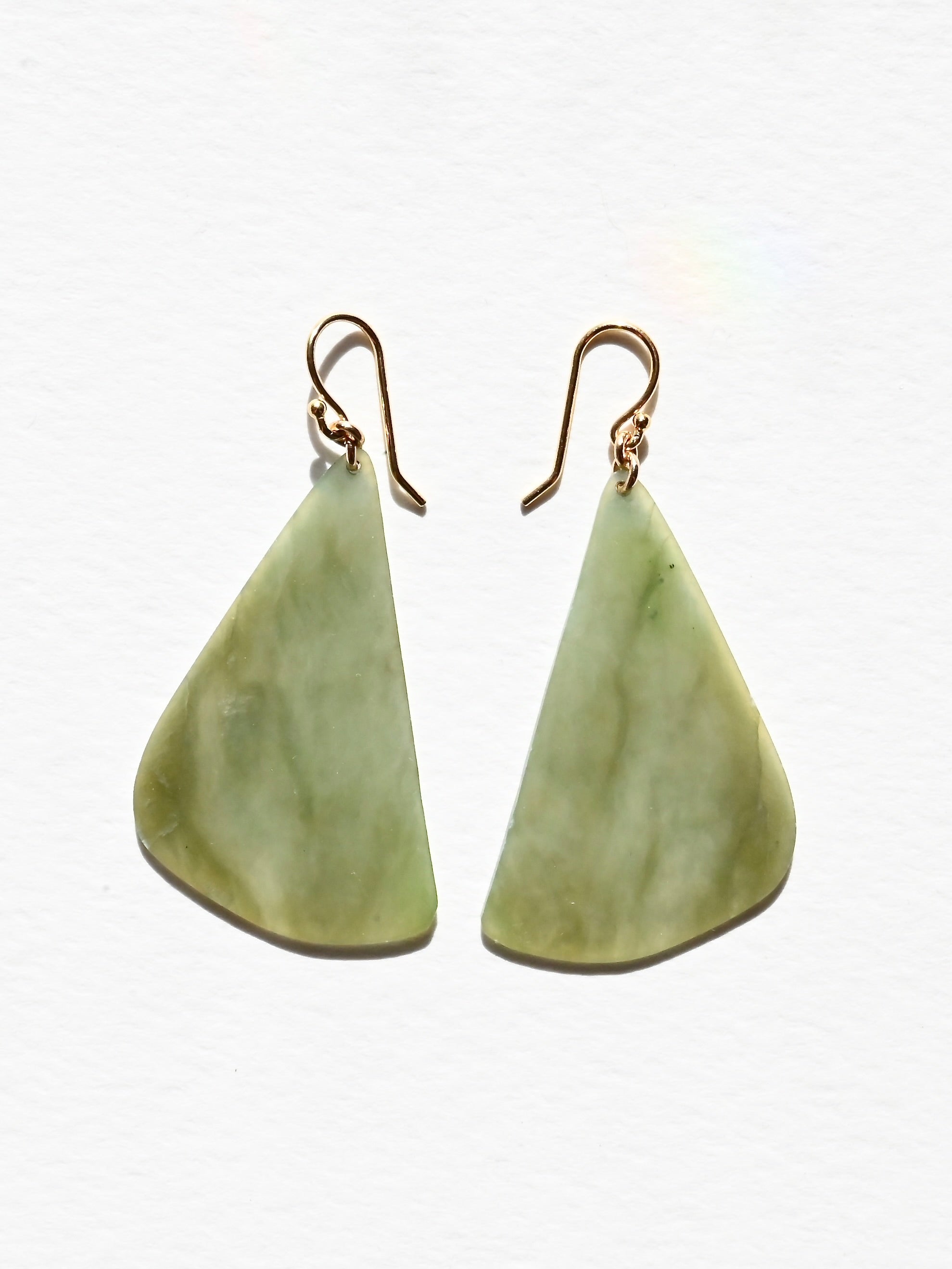 Big Sur Jade Earrings - Leaf - Sculptress