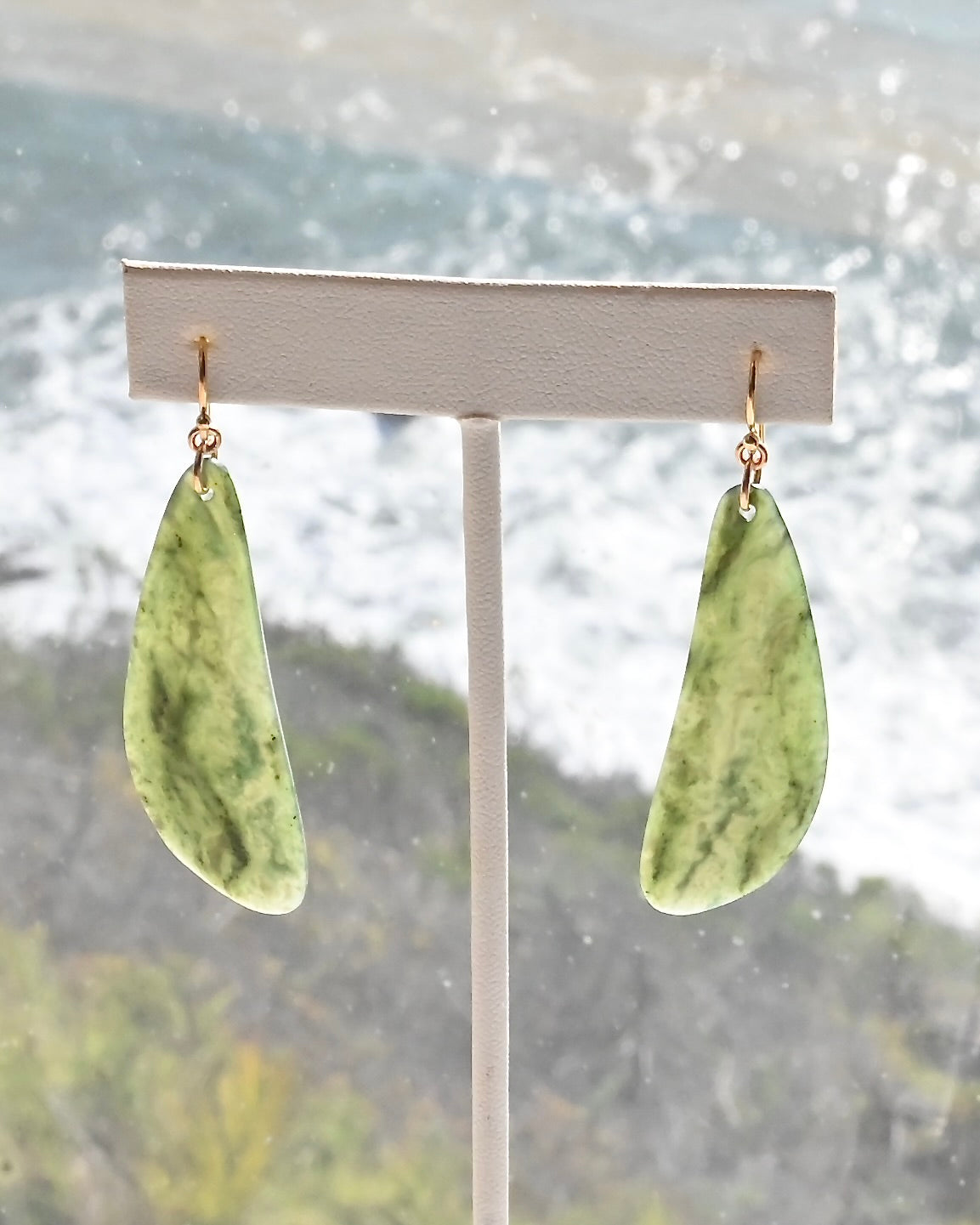 Big Sur Jade Earrings - Sagebrush - Sculptress