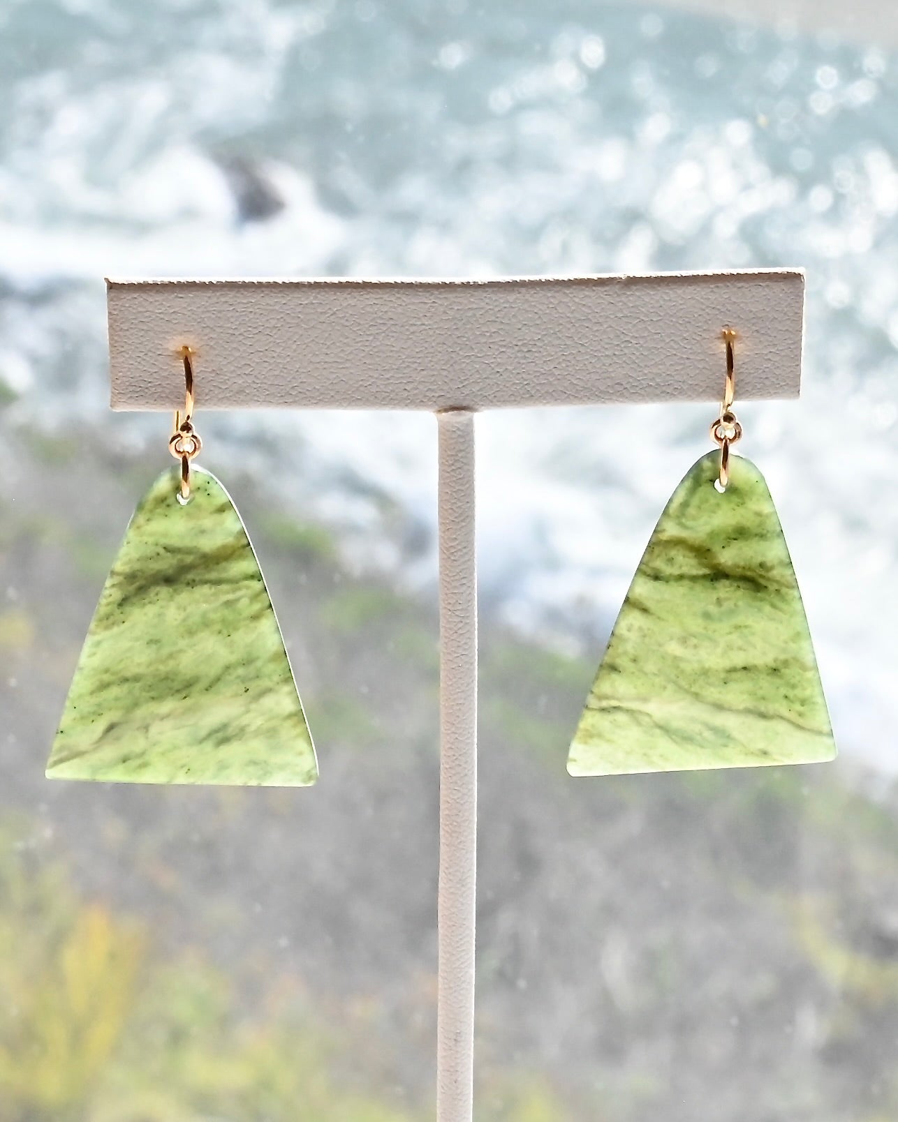 Big Sur Jade Earrings - Chaparral - Sculptress