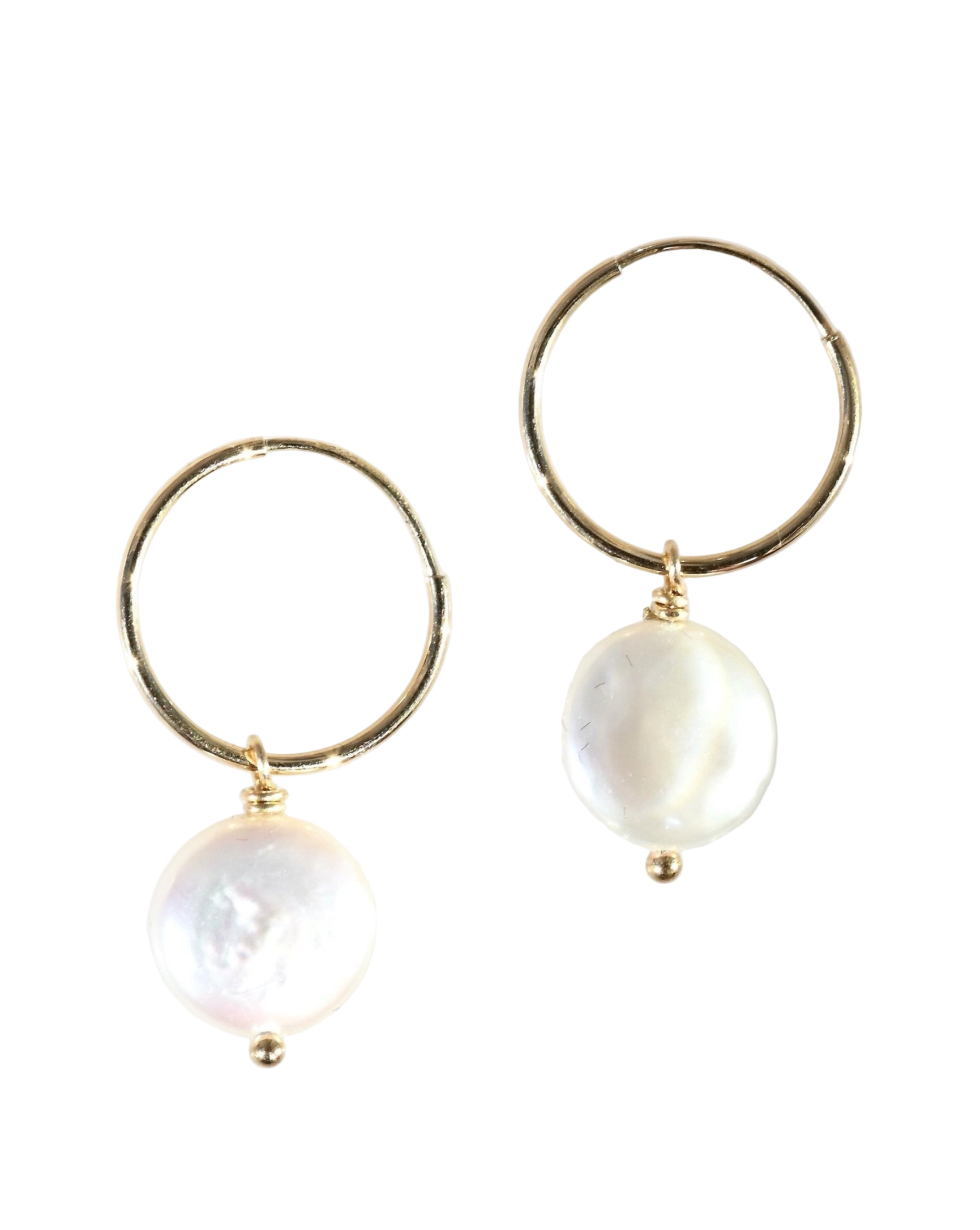Pearl Queen Hoop Earrings - Sculptress