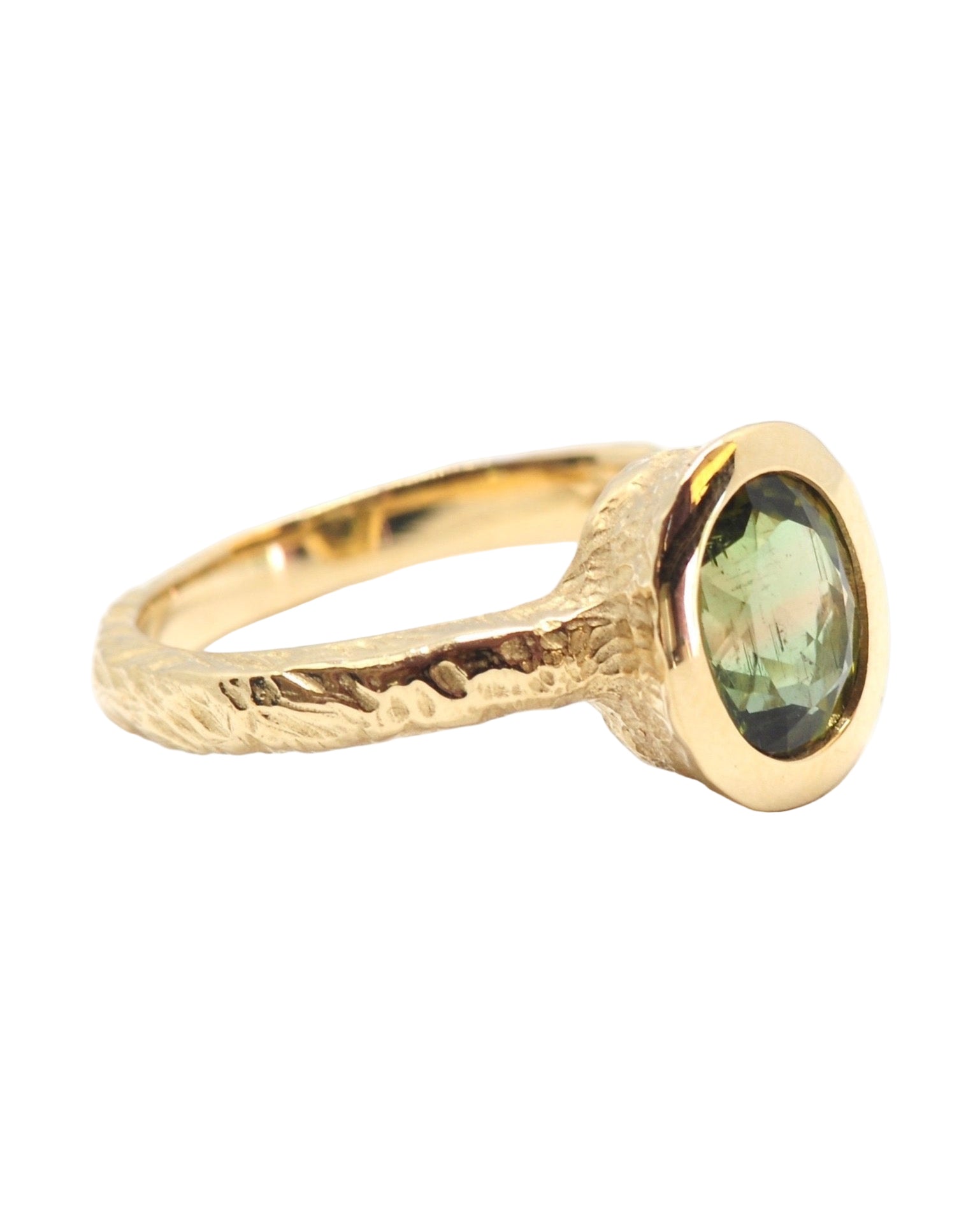 Gaia Green Tourmaline Ring - Sculptress