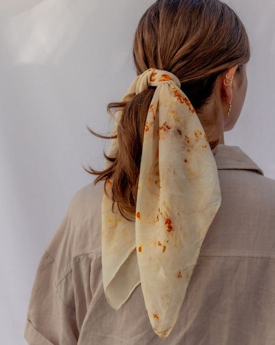 Margo Plant Dyed Silk Bandana - Sculptress