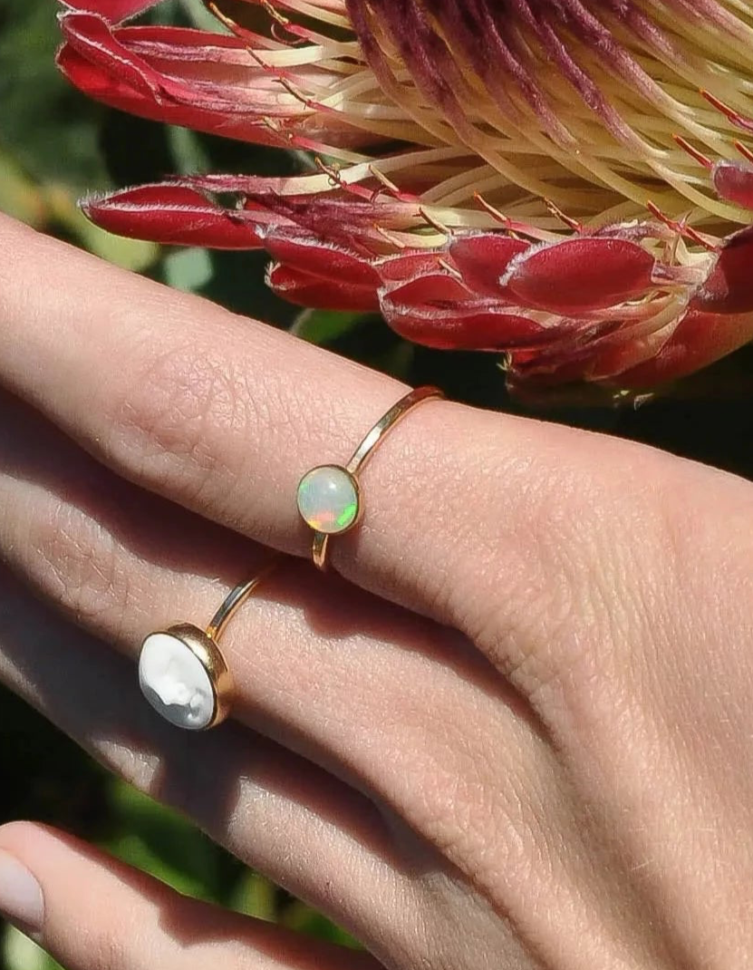 Iris Fire Opal Ring
