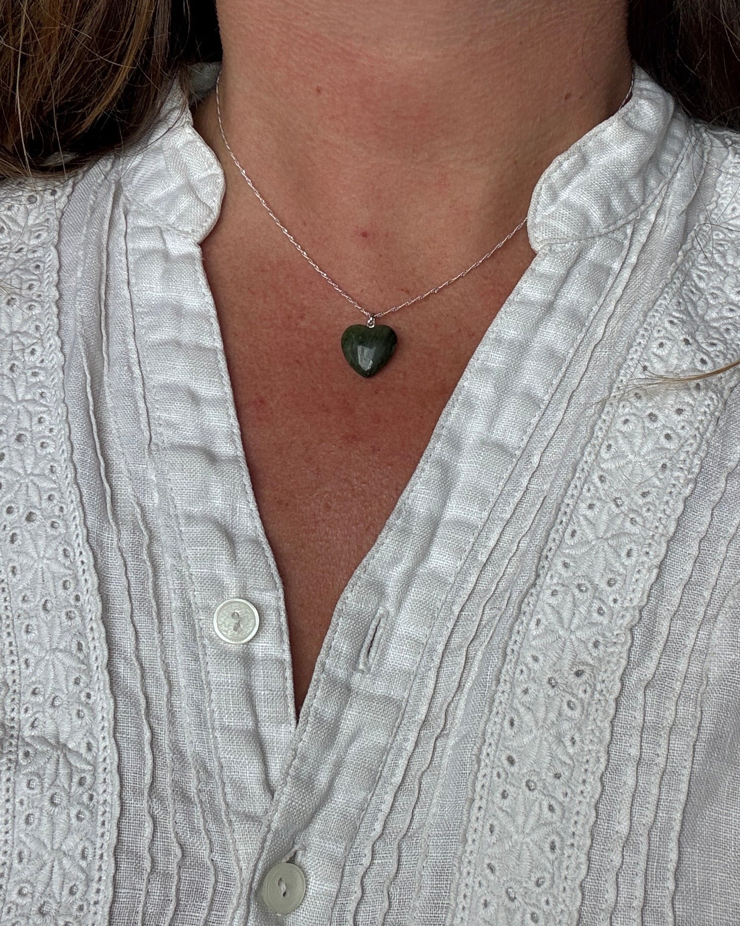 Jade Heart Necklace - Sculptress
