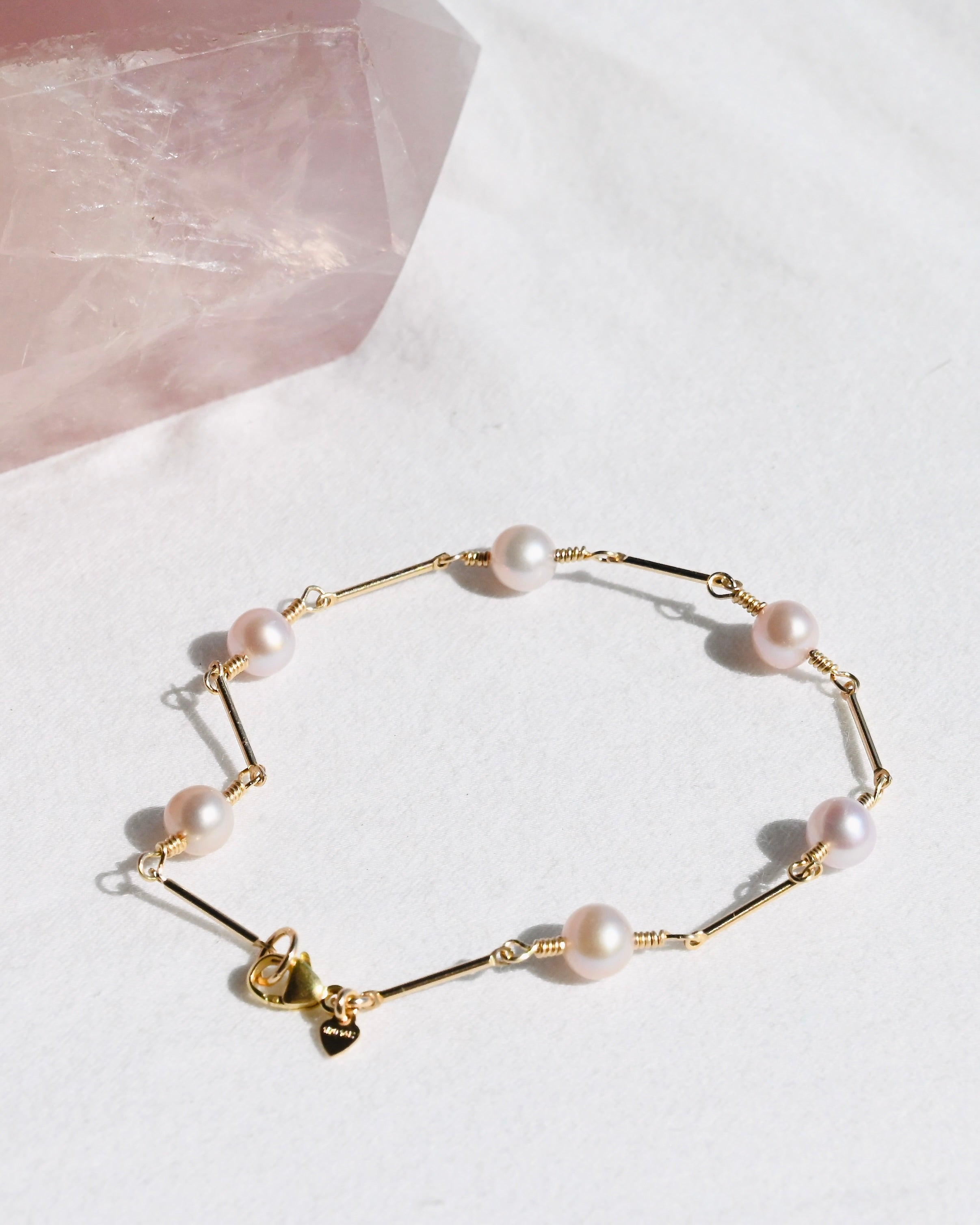 Mermaid Pink Pearl Bracelet - Sculptress