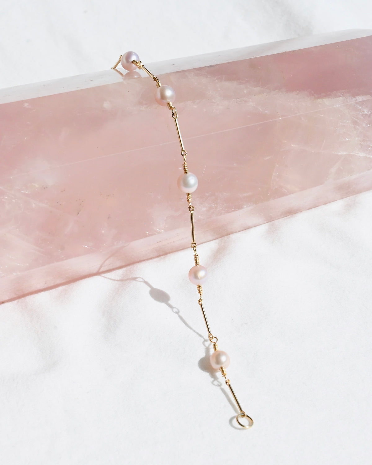 Mermaid Pink Pearl Bracelet - Sculptress