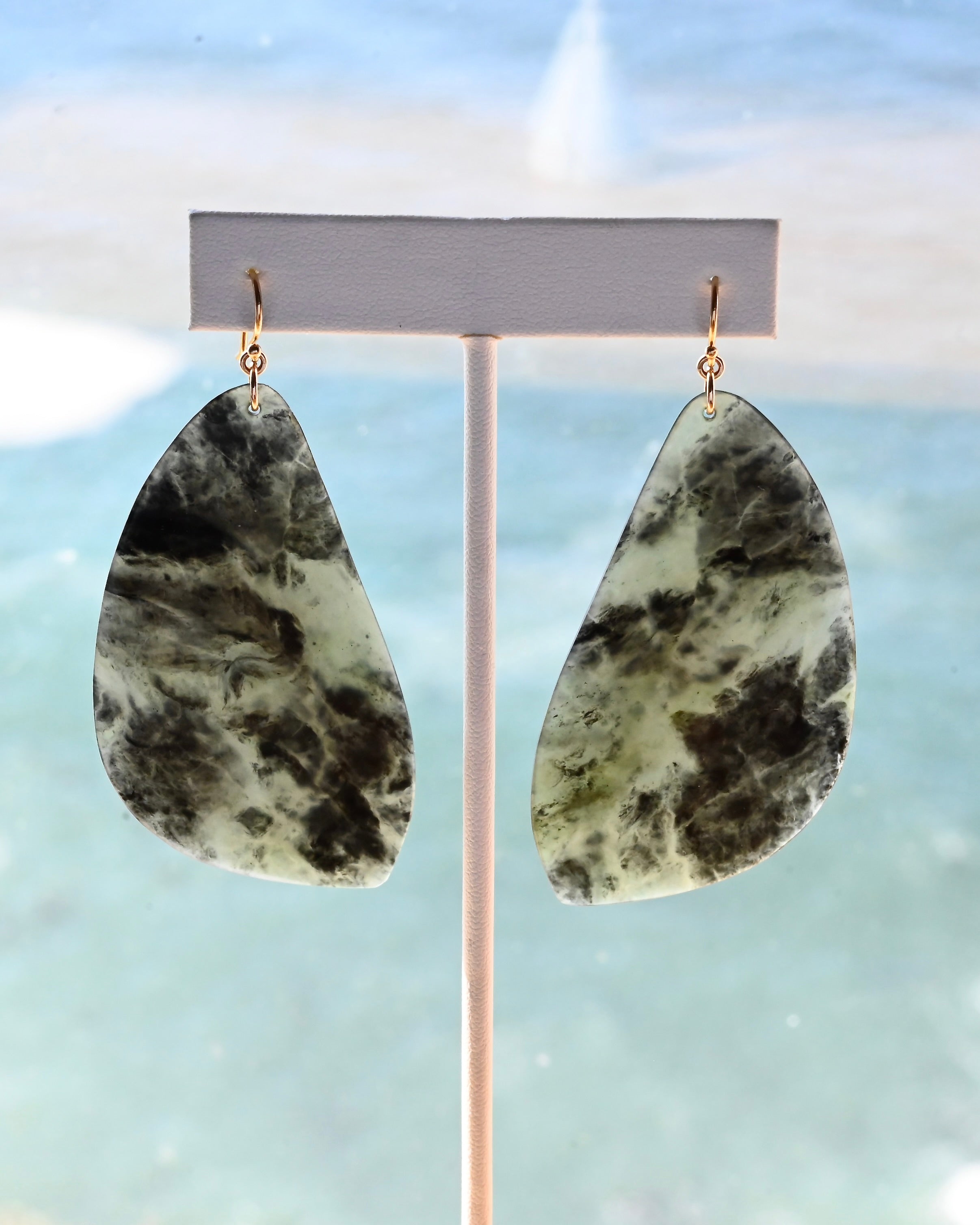 Lucia Big Sur Jade Earrings - Sculptress