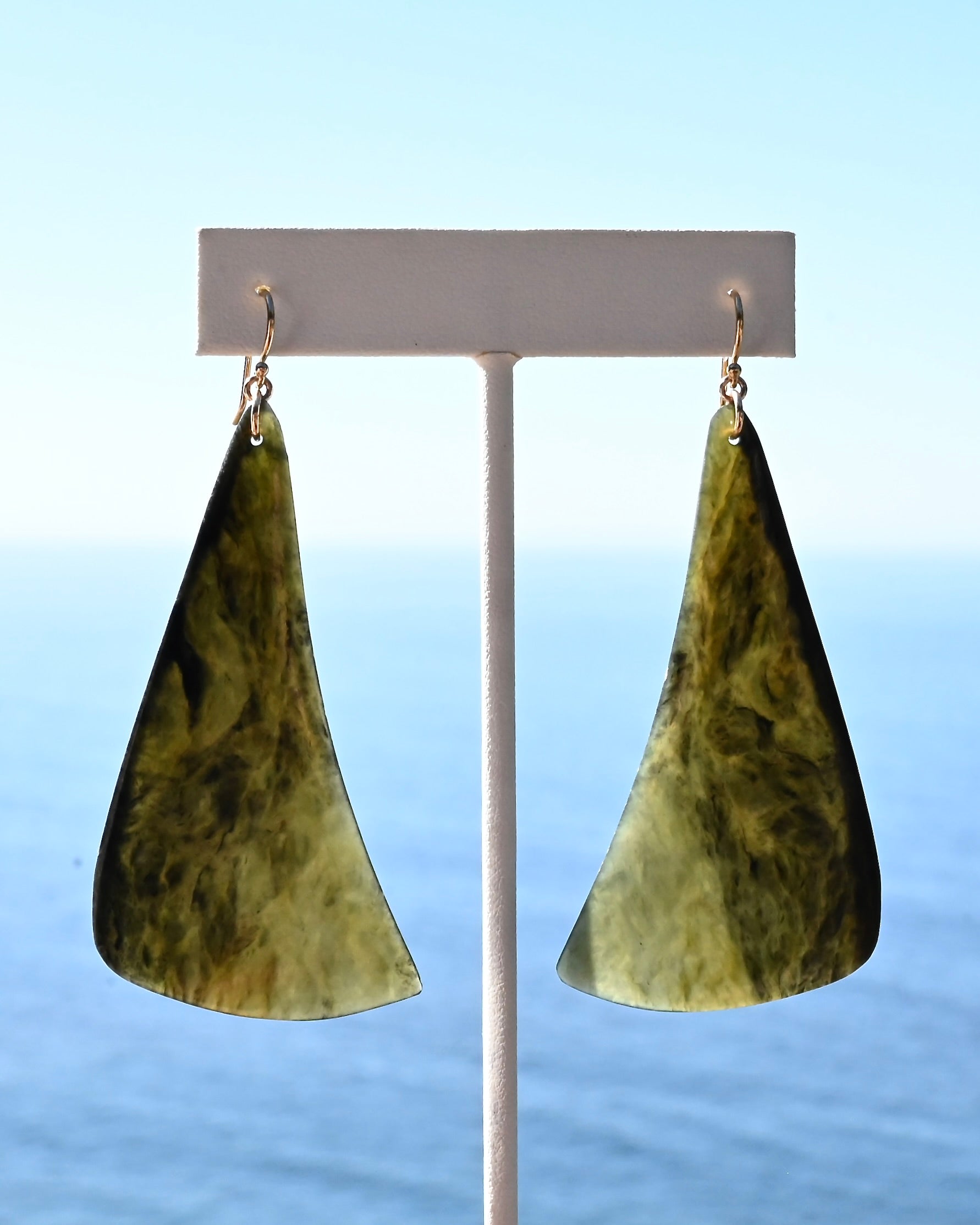 Monterey Big Sur Jade Earrings - Sculptress