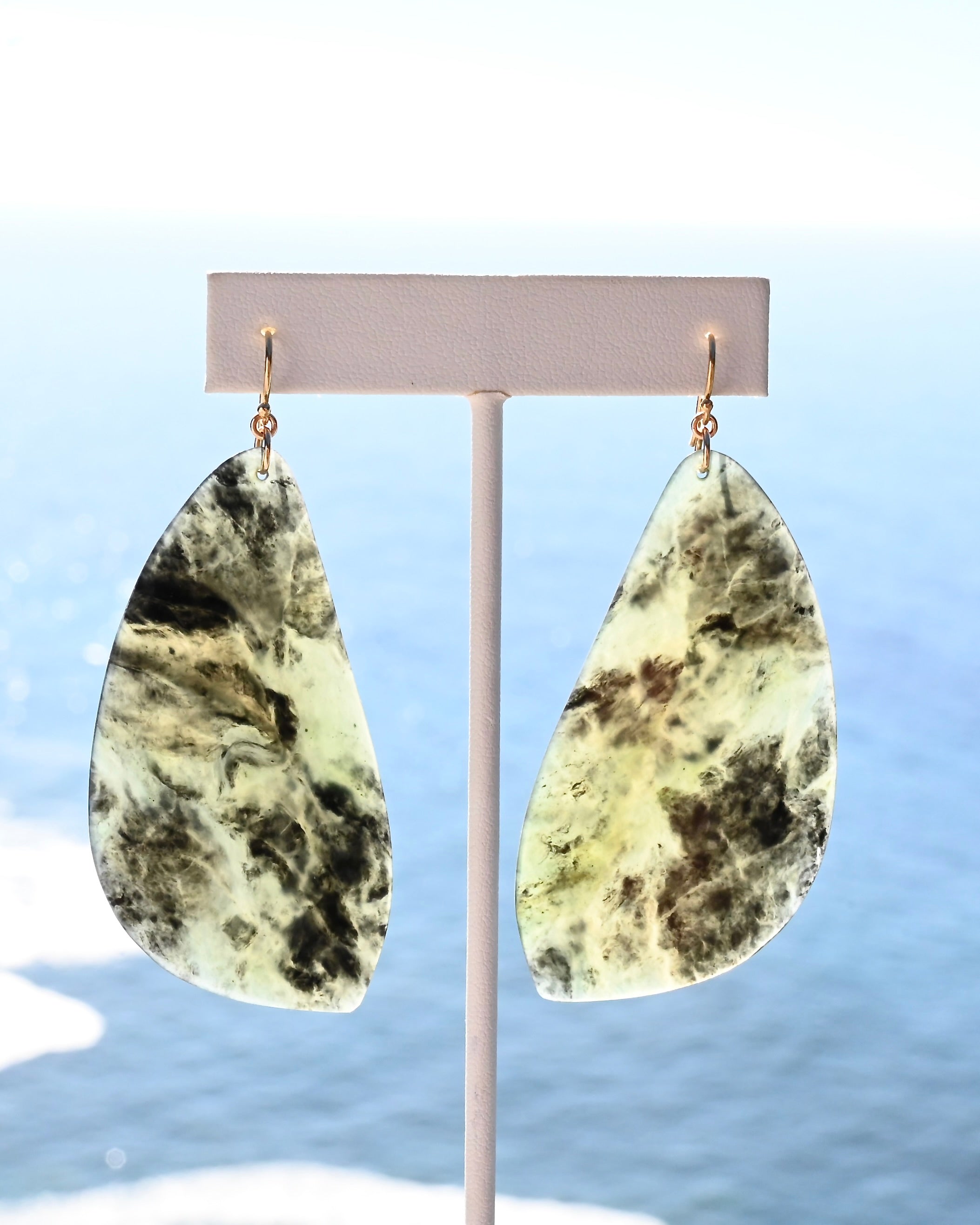 Lucia Big Sur Jade Earrings - Sculptress