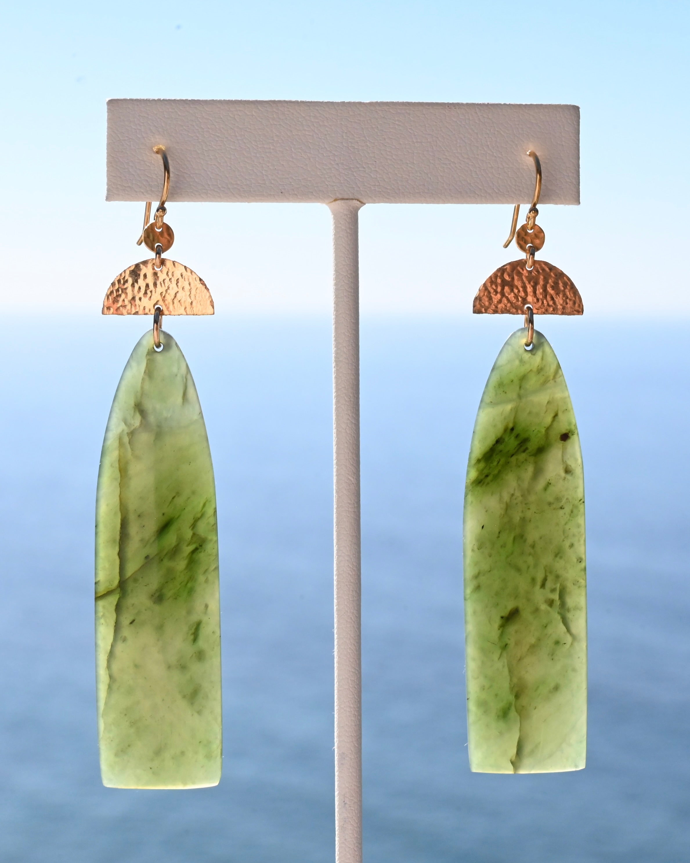 Esalen Big Sur Jade Earrings - Sculptress