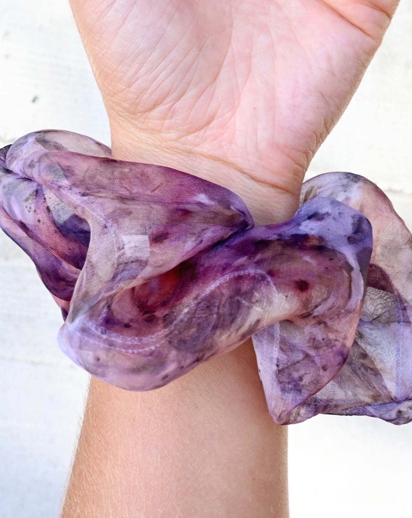 Plant Dyed Silk Scrunchies - Sculptress