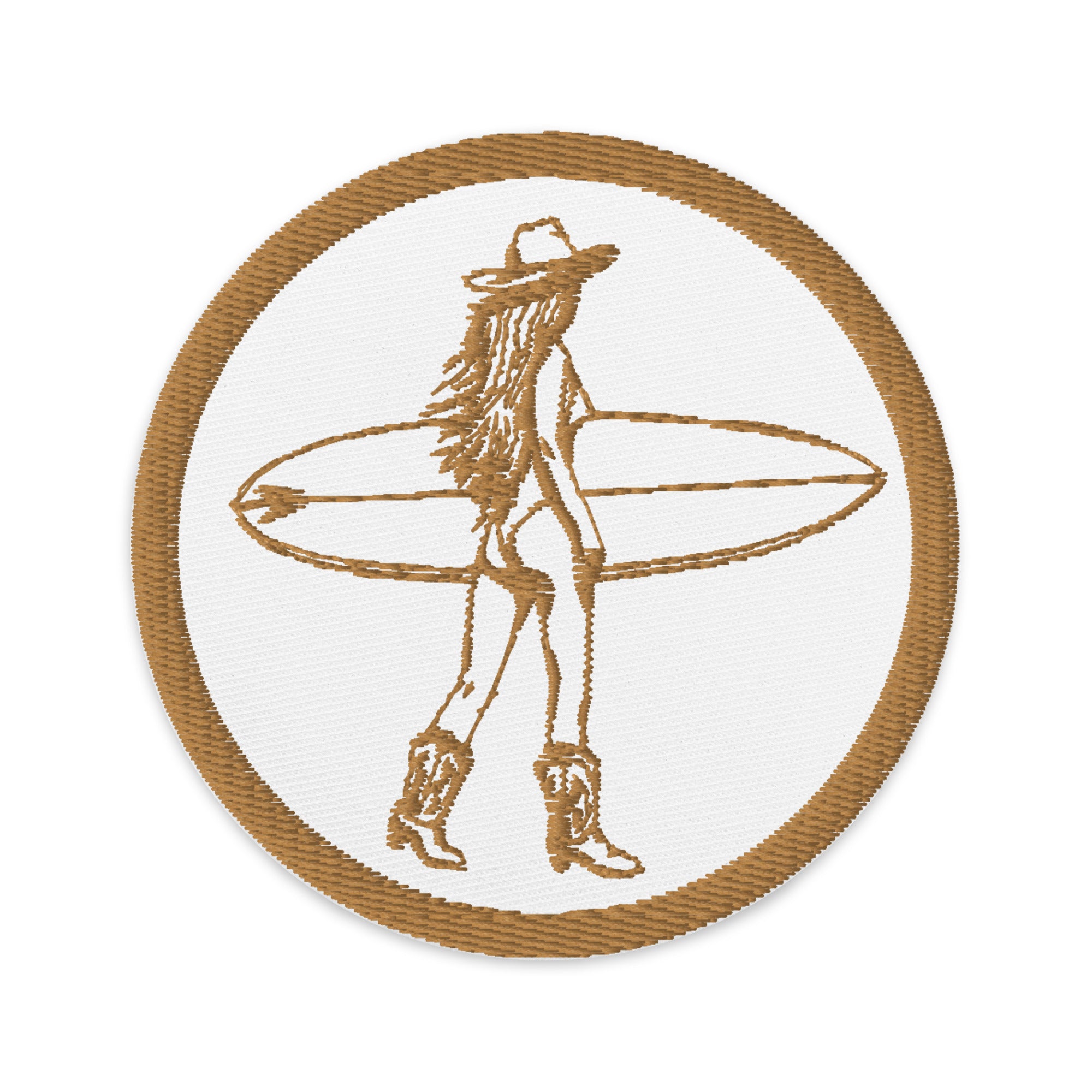 Coastal Cowgirl Embroidered Patch - Sculptress