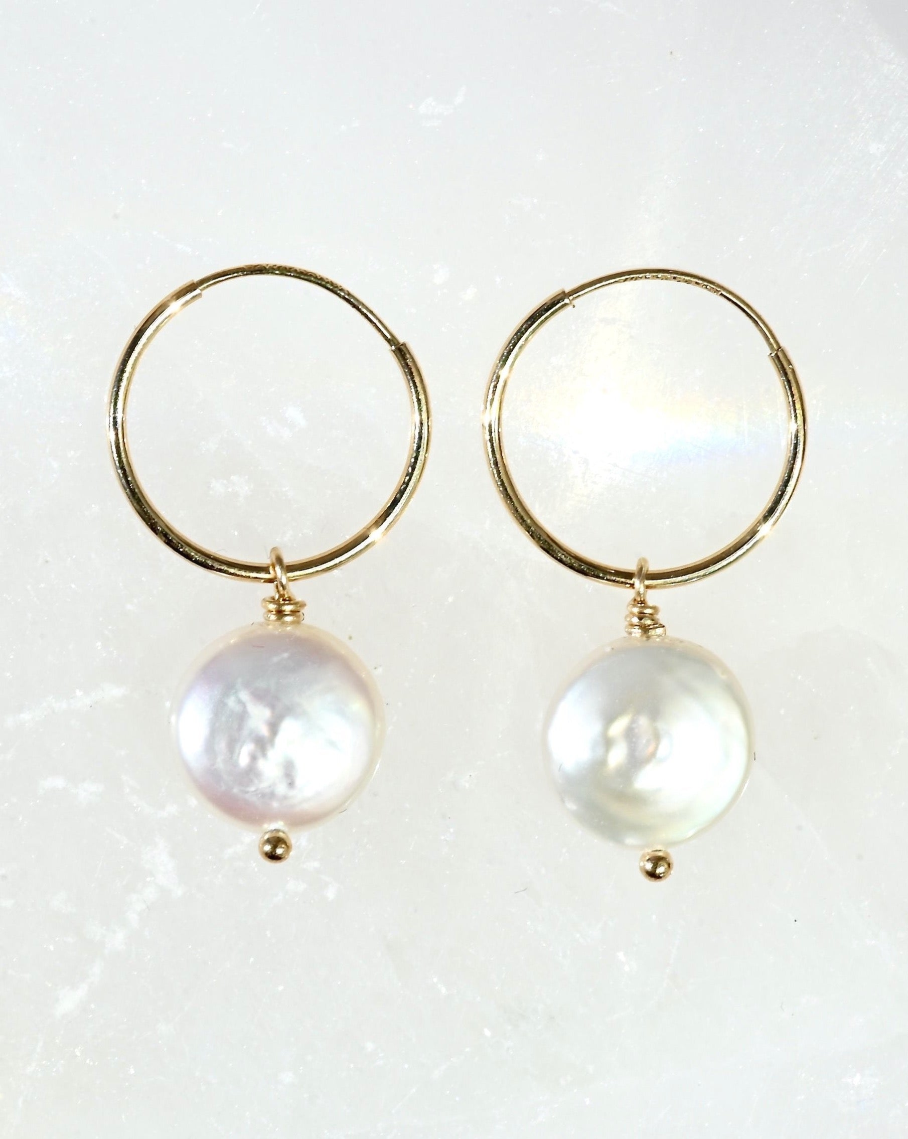 Pearl Queen Hoop Earrings - Sculptress