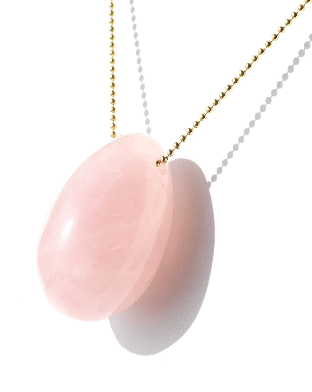 Rose Quartz Egg Necklace - Sculptress