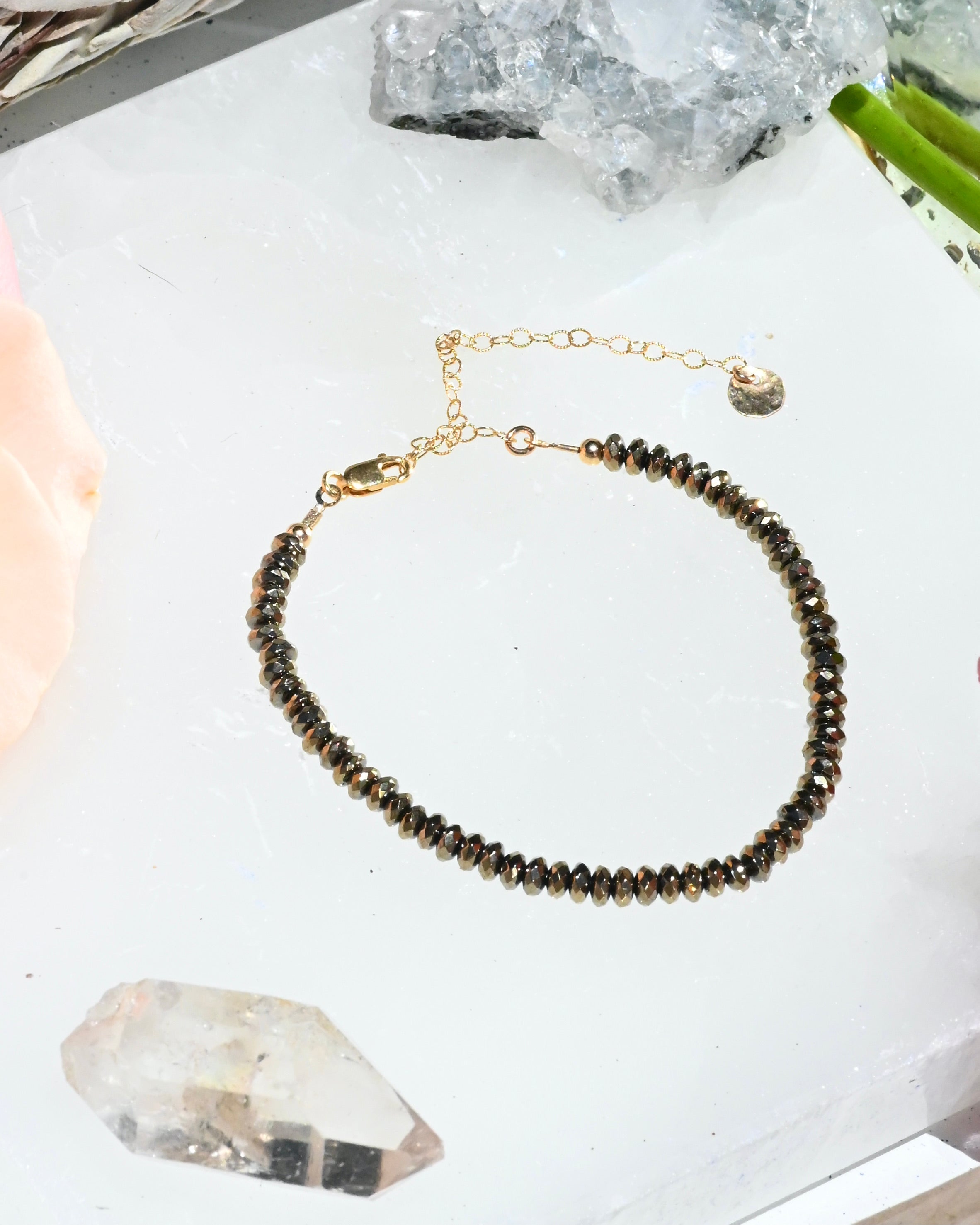 Peia Pyrite Gemstone Anklet - Sculptress